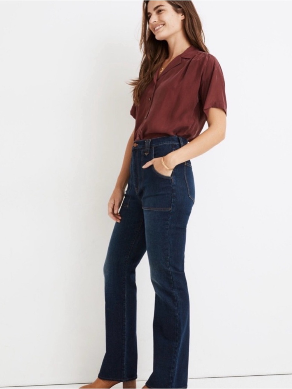 Madewell Dark Indigo Straight-Leg Jeans